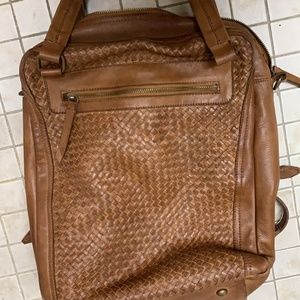 Leather convertible tote bag/backpack/shoulder bag